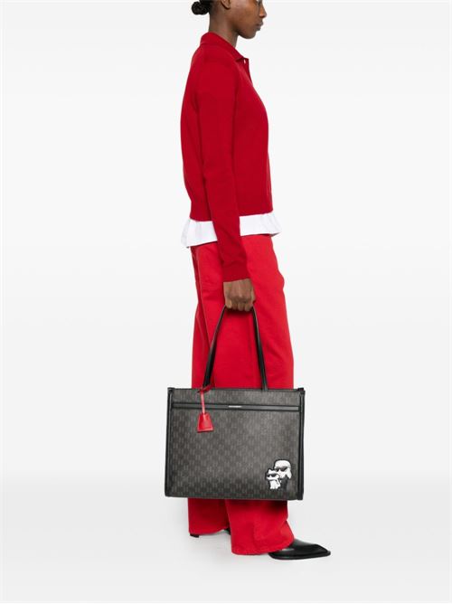 Borsa donna tote con patch logo Karl Lagerfeld | B1W300225059